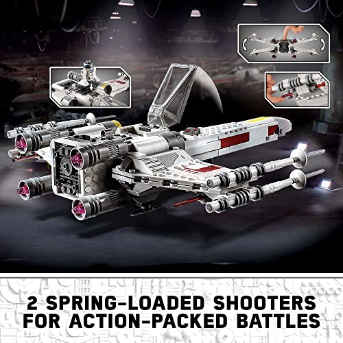 LEGO Star Wars Luke Skywalker's X-Wing Fighter 75301 Building Toy Set - Princess Leia Minifigure, R2-D2 Droid Figure and Jedi Spaceship .