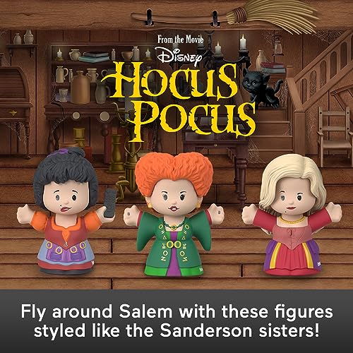 Little People Collector Disney Hocus Pocus Figure Set with Winifred Sarah and Mary Sanderson in a Display Gift Box for Fans