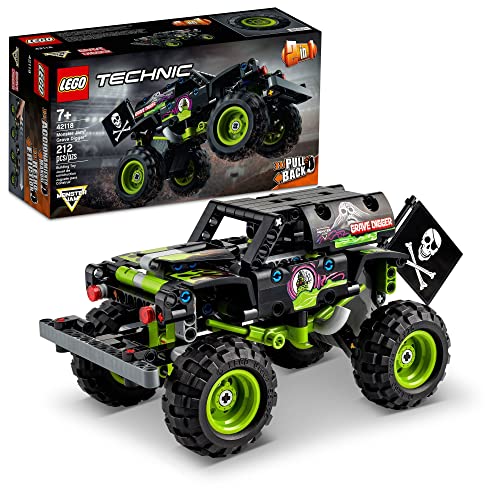 Lego Technic Monster Jam Grave Digger 42118 Set with pull back motor.