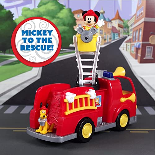 Disney Mickey Mouse Mickey’s Fire Engine, Figure and Vehicle Playset, Lights and Sounds, Officially Licensed Kids Toys for Ages 3 Up, Gifts and Presents