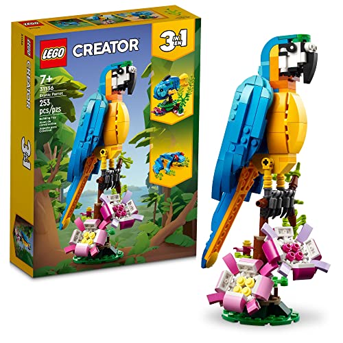 LEGO Creator 3 in 1 Exotic Parrot to Frog to Fish 31136 . Ages 7 and Up