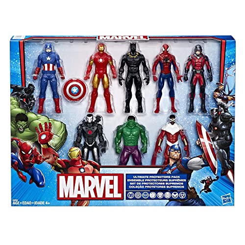 Marvel Avengers Action Figures - Iron Man, Hulk, Black Panther, Captain America, Spider Man, Ant Man, War Machine & Falcon! (8)