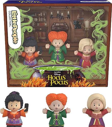 Little People Collector Disney Hocus Pocus Figure Set with Winifred Sarah and Mary Sanderson in a Display Gift Box for Fans