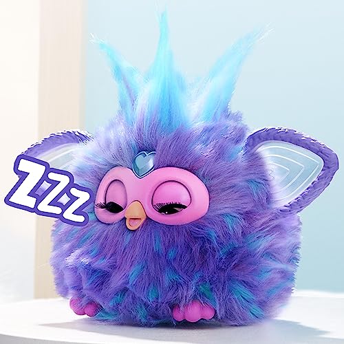 Furby Purple, 15 Fashion Accessories, Interactive Plush Toys for 6 Year Old Girls & Boys & Up, Voice Activated Animatronic