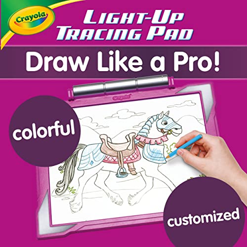 Crayola Light Up Tracing Pad - Pink, Drawing Pads for Kids, Kids Toys, Gifts for Girls and Boys, Ages 6, 7, 8, 9 [Amazon Exclusive].