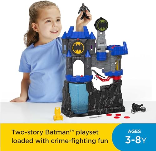 Fisher-Price Imaginext DC Super Friends Batman Toy,Wayne Manor Batcave Playset with Batman Figure & Accessories (Amazon Exclusive)