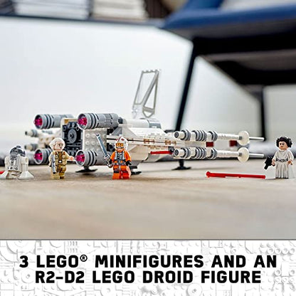 LEGO Star Wars Luke Skywalker's X-Wing Fighter 75301 Building Toy Set - Princess Leia Minifigure, R2-D2 Droid Figure and Jedi Spaceship .