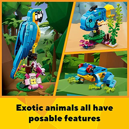 LEGO Creator 3 in 1 Exotic Parrot to Frog to Fish 31136 . Ages 7 and Up