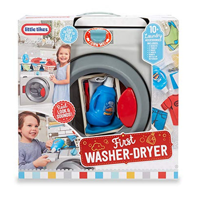 Little Tikes First Washer Dryer - Interactive Toy Washing Machine with 11 Laundry Accessories.