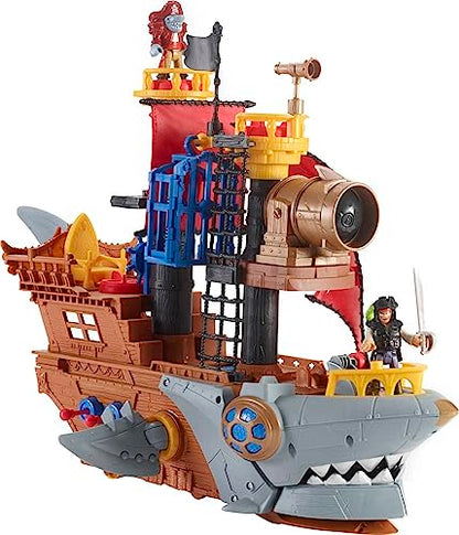 Imaginext Preschool Toy Shark Bite Pirate Ship Playset With Figure & Accessories For Pretend Play Ages 3+ Years