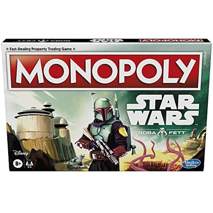 Monopoly: Star Wars Boba Fett Edition Board Game for Kids Ages 8+, Inspired by The Star Wars Movies and The Mandalorian TV Series