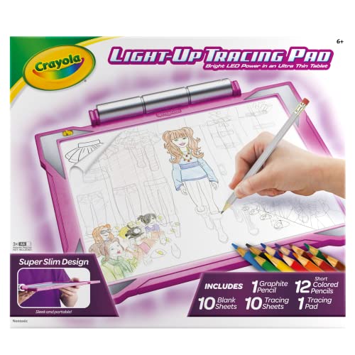 Crayola Light Up Tracing Pad - Pink, Drawing Pads for Kids, Kids Toys, Gifts for Girls and Boys, Ages 6, 7, 8, 9 [Amazon Exclusive].