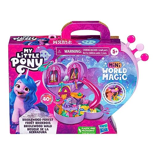 My Little Pony Mini World Magic Compact Creation Bridlewood Forest Toy, Buildable Playset with Izzy Moonbow for Kids Ages 5 and Up