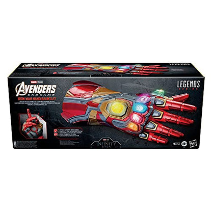 Avengers Marvel Legends Series Iron Man Nano Gauntlet Articulated Electronic Fist with Lights , Authentic Movie Sounds and Removable Infinity Stones