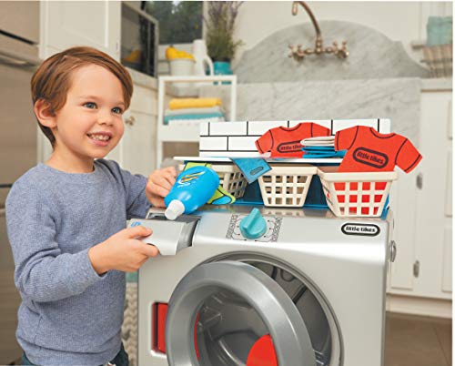 Little Tikes First Washer Dryer - Interactive Toy Washing Machine with 11 Laundry Accessories.