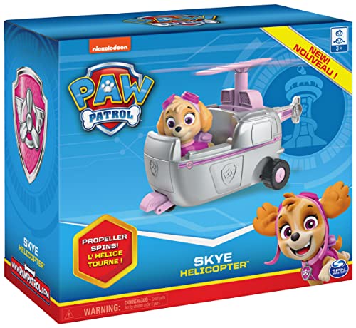 Paw Patrol, Skye’s Helicopter Vehicle with Collectible Figure, for Kids Aged 3 and Up