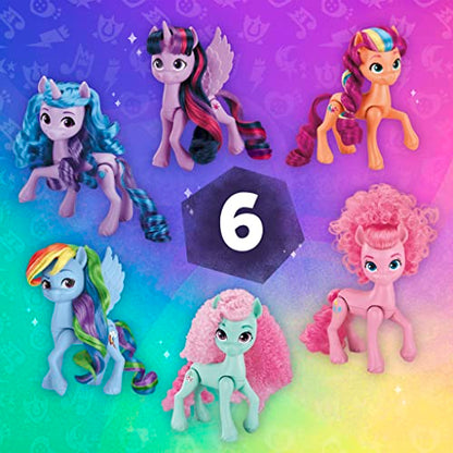 My Little Pony Dolls Rainbow Celebration, 6 Pony Figure Set, 5.5-Inch Dolls, Toys for 3 Year Old Girls and Boys, Unicorn Toys (Amazon Exclusive)