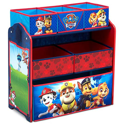 Delta Children Kids Easel and Play Station – Ideal for Arts & Crafts & 6 Bin Design and Store Toy Organizer - Greenguard Gold Certified, Nick Jr. PAW Patrol