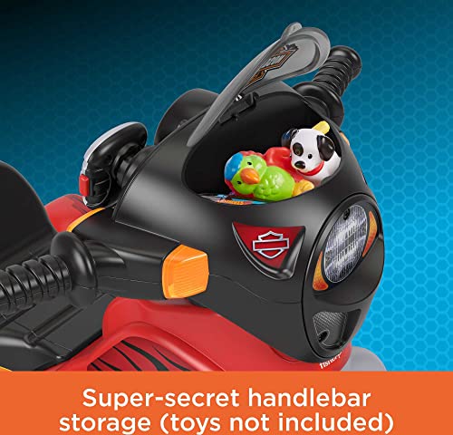 Fisher-Price Harley Davidson Toddler Tricycle Ride-On Preschool Toy, Lights & Sounds Trike with Adjustable Seat, Large