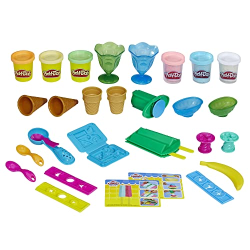 Play-Doh Kitchen Creations Ice Cream Party . 6 Play-Doh Colors, 2-Ounce Cans (Amazon Exclusive)