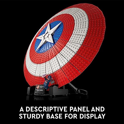 LEGO Marvel Captain America’s Shield 76262 Model Kit for Adults, Collectible Replica of Captain America’s Iconic Shield, This Disney Marvel Building Set for Adults Makes a Great Gift for Marvel Fans