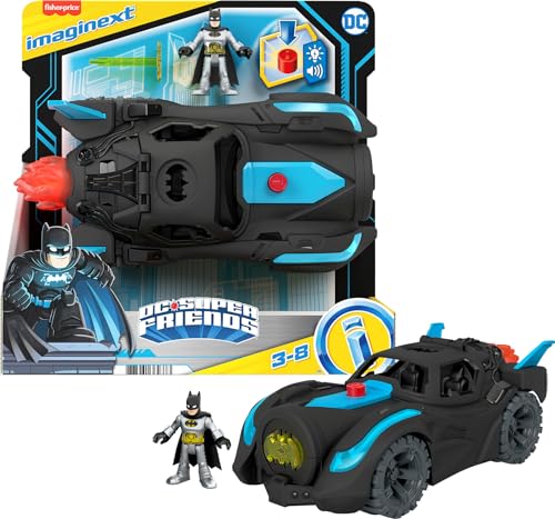 Imaginext DC Super Friends Batman Toys Lights & Sounds Batmobile with Batman Figure for Pretend Play Ages 3+ Years (Amazon Exclusive)