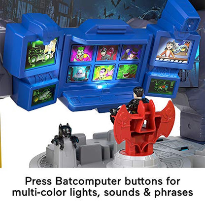 Fisher-Price Imaginext DC Super Friends Batman Playset Super Surround Batcave with Lights Sounds & Phrases for Ages 3+ Years,33 x 42 Inches (Amazon Exclusive)