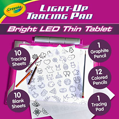 Crayola Light Up Tracing Pad - Pink, Drawing Pads for Kids, Kids Toys, Gifts for Girls and Boys, Ages 6, 7, 8, 9 [Amazon Exclusive].