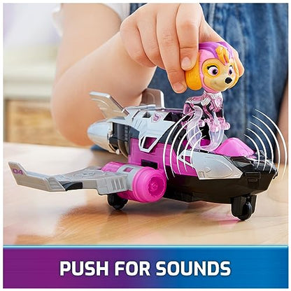 Paw Patrol: The Mighty Movie, Airplane Toy with Skye Mighty Pups Action Figure, Lights and Sounds, Kids Toys for Boys & Girls 3+