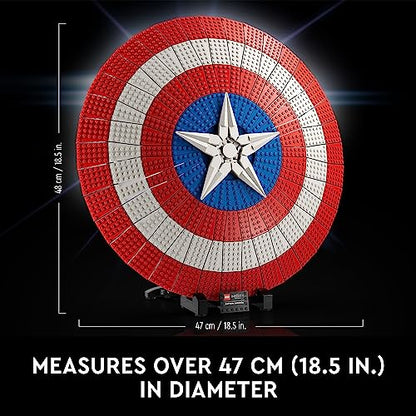 LEGO Marvel Captain America’s Shield 76262 Model Kit for Adults, Collectible Replica of Captain America’s Iconic Shield, This Disney Marvel Building Set for Adults Makes a Great Gift for Marvel Fans