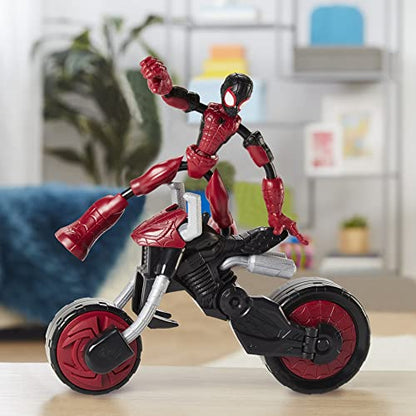 Spider-Man Marvel Bend and Flex, Flex Rider Action Figure and 2-in-1 Motorcycle for Kids Ages 4 and Up