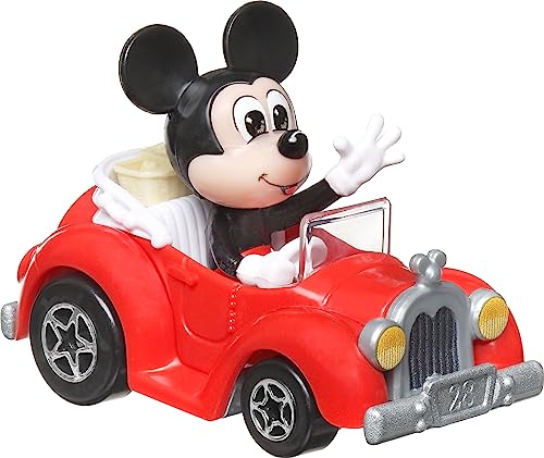 Hot Wheels RacerVerse, Set of 4 Die-Cast Disney Toy Cars Optimized for Hot Wheels Track with Popular Disney Characters as Drivers