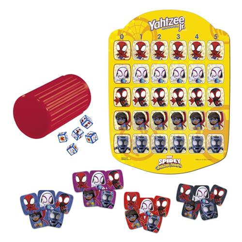 Hasbro Spidey and His Amazing Friends Yahtzee Jr.Marvel Edition Board Game for Kids Ages 4 and Up