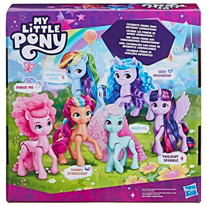 My Little Pony Dolls Rainbow Celebration, 6 Pony Figure Set, 5.5-Inch Dolls, Toys for 3 Year Old Girls and Boys, Unicorn Toys (Amazon Exclusive)