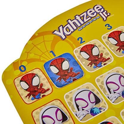 Hasbro Spidey and His Amazing Friends Yahtzee Jr.Marvel Edition Board Game for Kids Ages 4 and Up