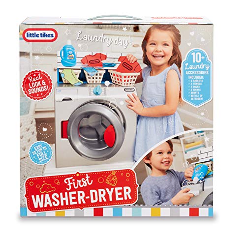 Little Tikes First Washer Dryer - Interactive Toy Washing Machine with 11 Laundry Accessories.