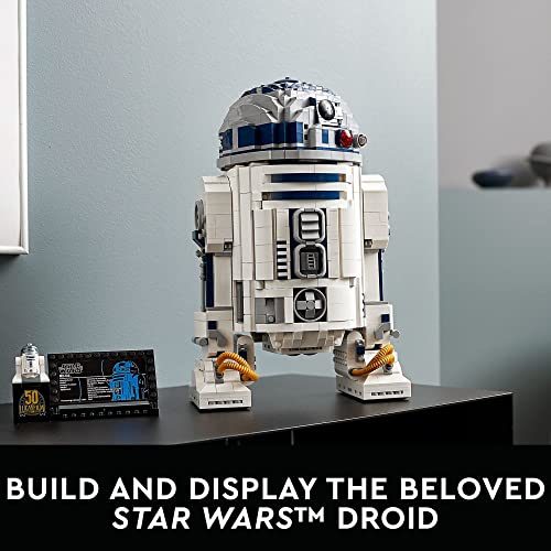 LEGO Star Wars R2-D2 75308 Droid Building Set for Adults, Collectible Display Model with Luke Skywalker’s Lightsaber