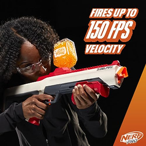 Nerf Pro Gelfire Raid Blaster, Fire 5 Rounds at Once, 10,000 Gel Rounds, 800 Round Hopper, Eyewear, Toys for Teens Ages 14 & Up