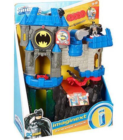 Fisher-Price Imaginext DC Super Friends Batman Toy,Wayne Manor Batcave Playset with Batman Figure & Accessories (Amazon Exclusive)