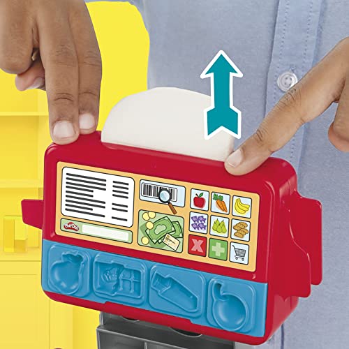 Play-Doh Cash Register with Fun Sounds, Play Food Accessories, and 4 Non-Toxic Colors. 3 & up.