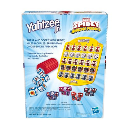 Hasbro Spidey and His Amazing Friends Yahtzee Jr.Marvel Edition Board Game for Kids Ages 4 and Up