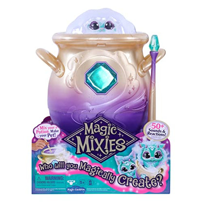 Magic Mixies Magical Misting Cauldron with Interactive 8 inch Blue Plush Toy and 50+ Sounds and Reactions