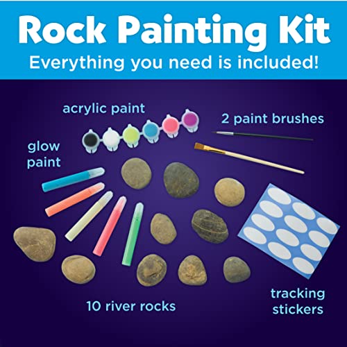 Creativity for Kids Glow in the Dark Rock Painting Kit - Ages 6+