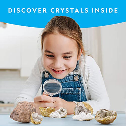 NATIONAL GEOGRAPHIC Break Open 10 Premium Geodes - Includes Goggles and Display Stands