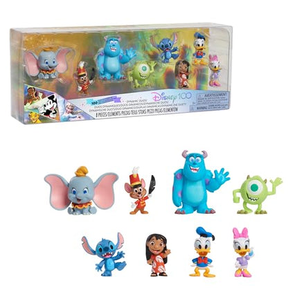 Disney100 Years of Dynamic Duos Celebration Collection Limited Edition 8-Piece Figure Pack, Officially Licensed Kids Toys for Ages 3 Up by Just Play