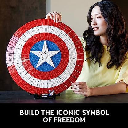 LEGO Marvel Captain America’s Shield 76262 Model Kit for Adults, Collectible Replica of Captain America’s Iconic Shield, This Disney Marvel Building Set for Adults Makes a Great Gift for Marvel Fans