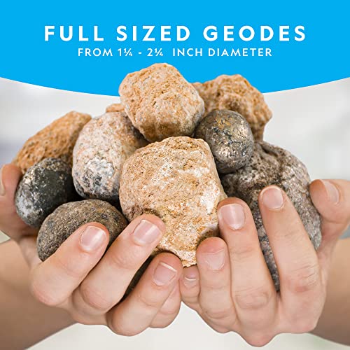 NATIONAL GEOGRAPHIC Break Open 10 Premium Geodes - Includes Goggles and Display Stands