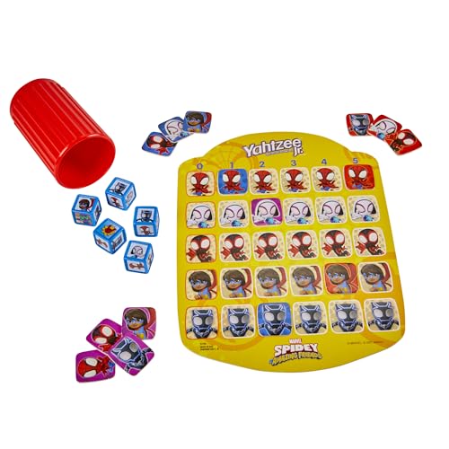 Hasbro Spidey and His Amazing Friends Yahtzee Jr.Marvel Edition Board Game for Kids Ages 4 and Up