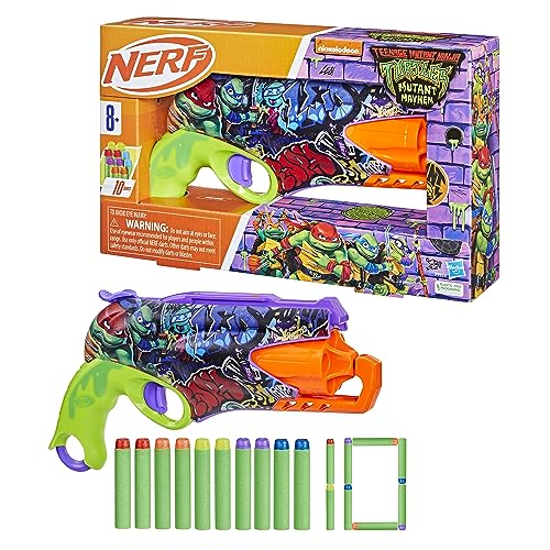 NERF Teenage Mutant Ninja Turtles Blaster, 10 Elite Darts,  8  & Up