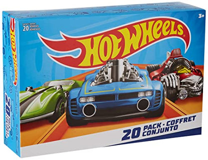 Hot Wheels Set of 20 Toy Cars & Trucks in 1:64 Scale, Collectible Vehicles (Styles May Vary)